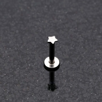 Detail View 1 of Dainty Star Top Internally Threaded Labret-Steel